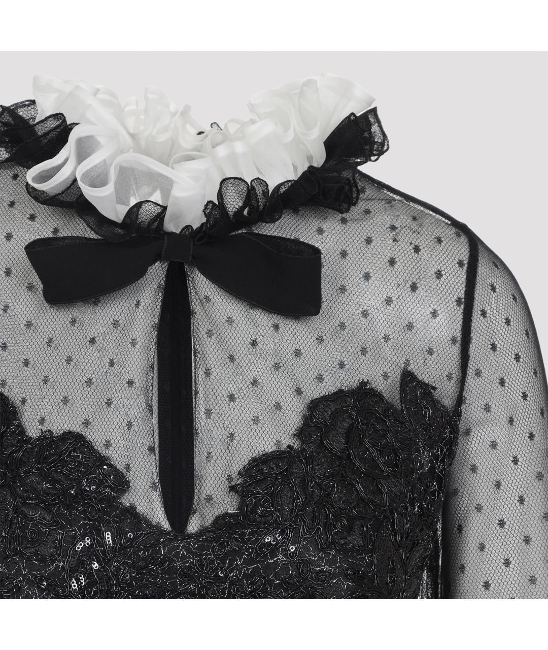 GIAMBATTISTA VALLI Черное полиэстеровое вечернее платье, фото 4