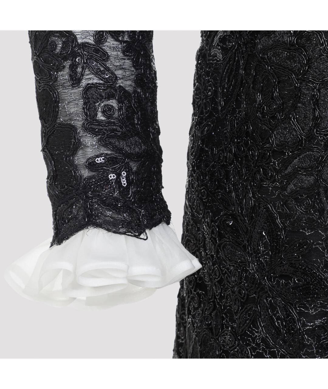GIAMBATTISTA VALLI Черное полиэстеровое вечернее платье, фото 3