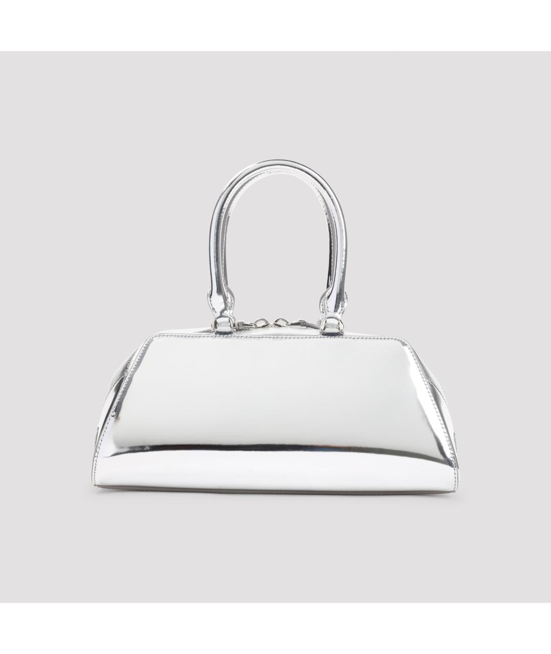GIVENCHY Серебряная кожаная сумка тоут, фото 2