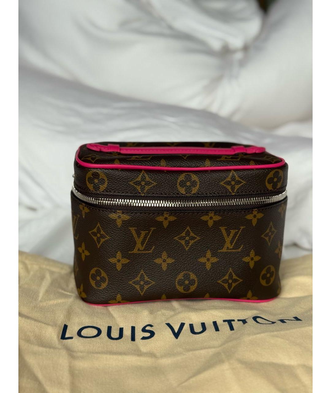 LOUIS VUITTON Коричневая косметичка из искусственной кожи, фото 2