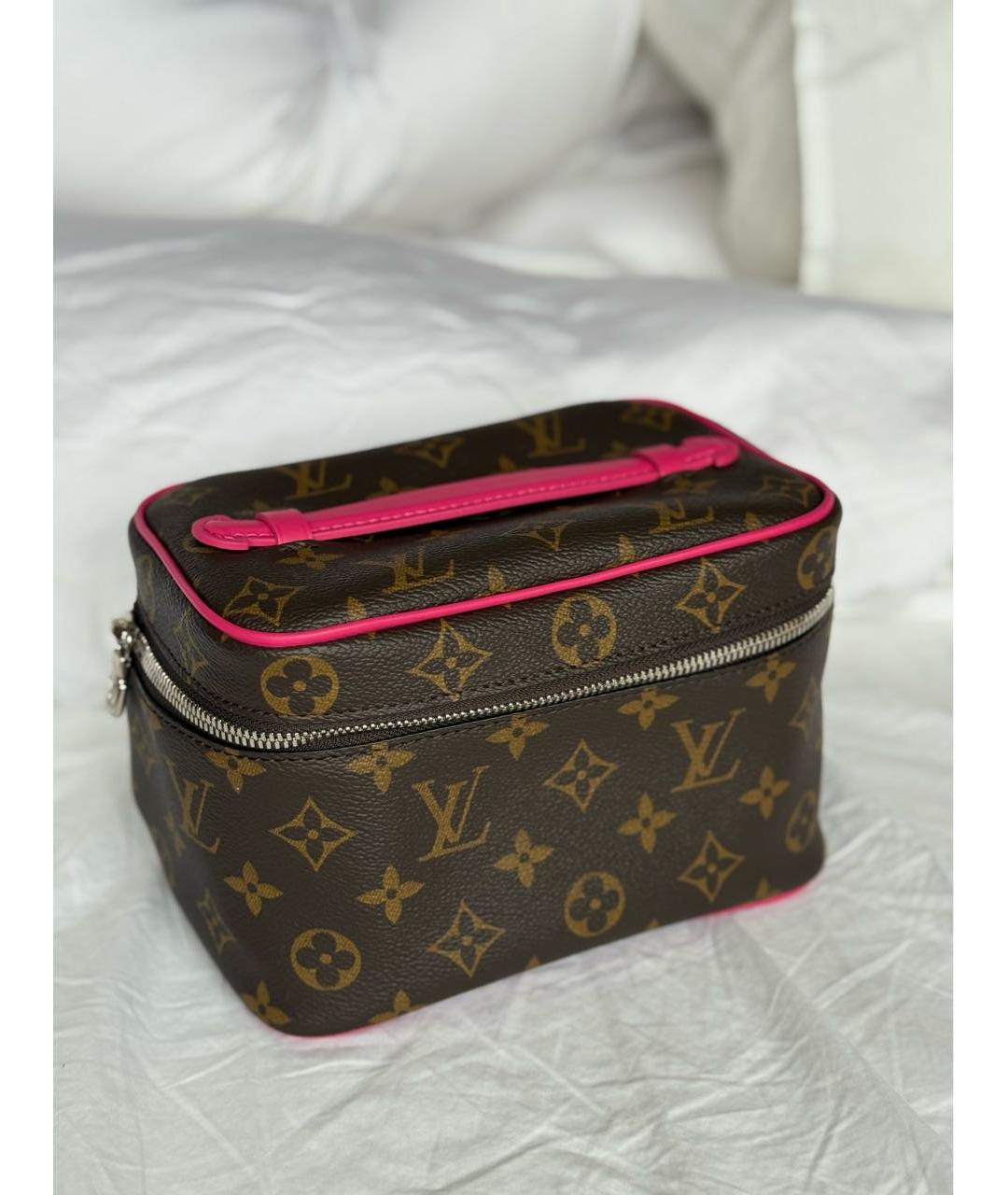 LOUIS VUITTON Коричневая косметичка из искусственной кожи, фото 5