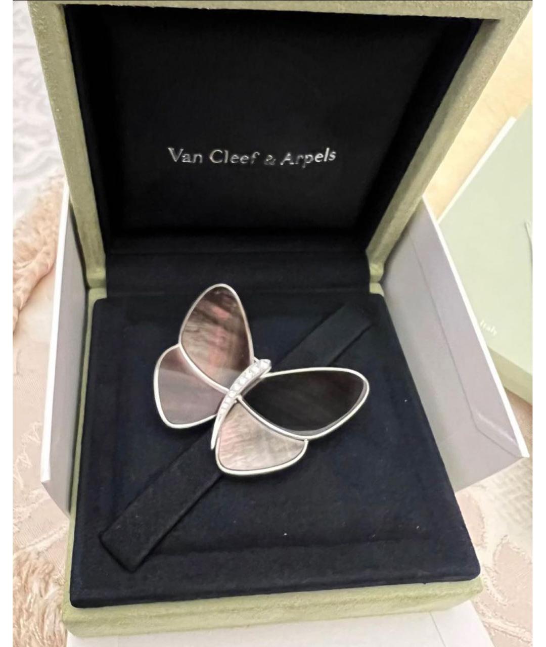 VAN CLEEF & ARPELS Белая брошь из белого золота, фото 3