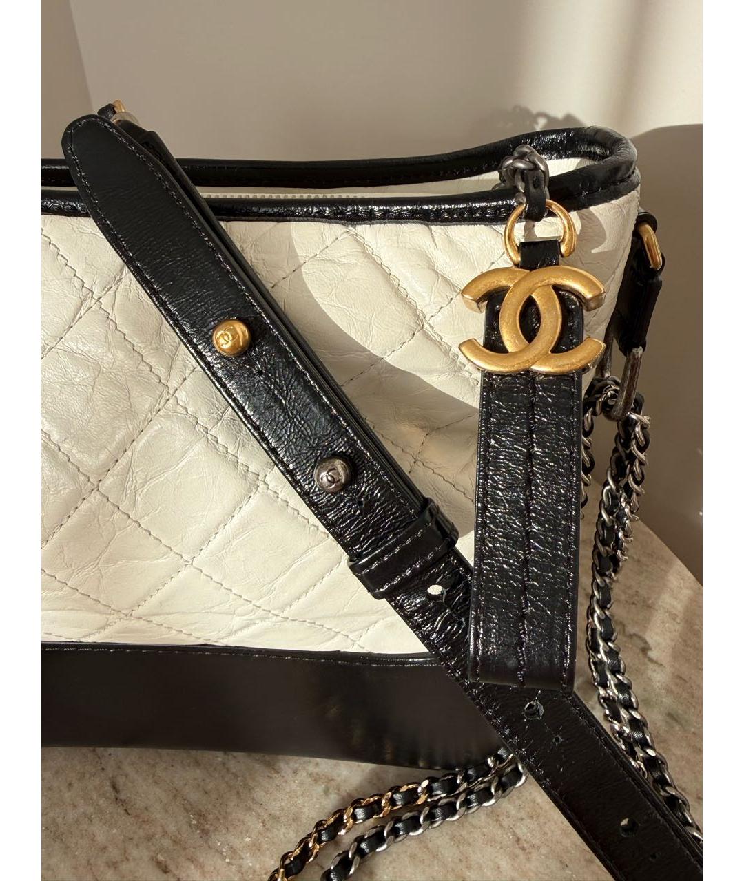 CHANEL Белая кожаная сумка через плечо, фото 2