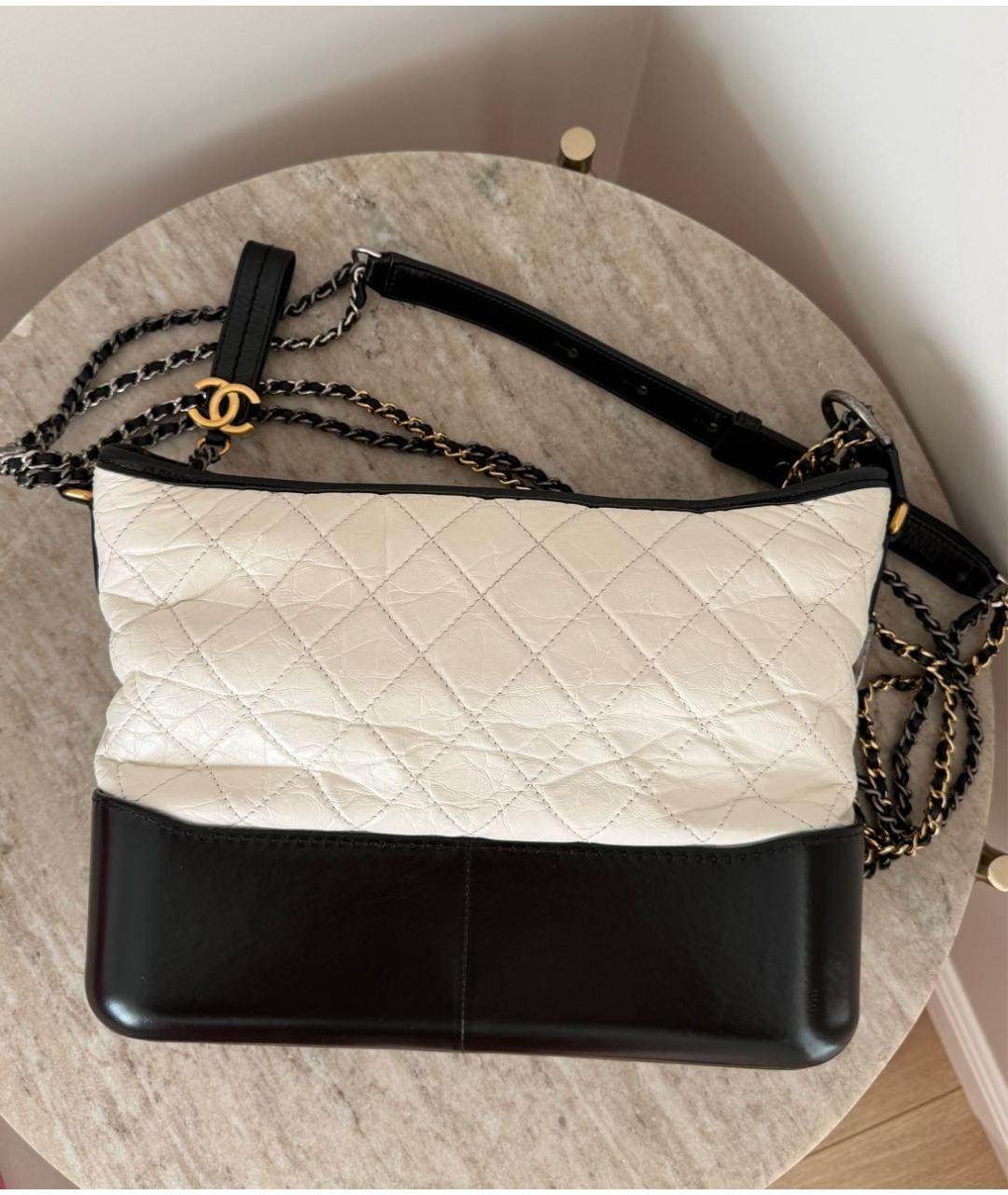 CHANEL Белая кожаная сумка через плечо, фото 6
