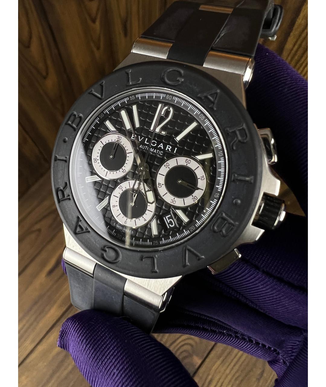 BVLGARI Черные часы, фото 7
