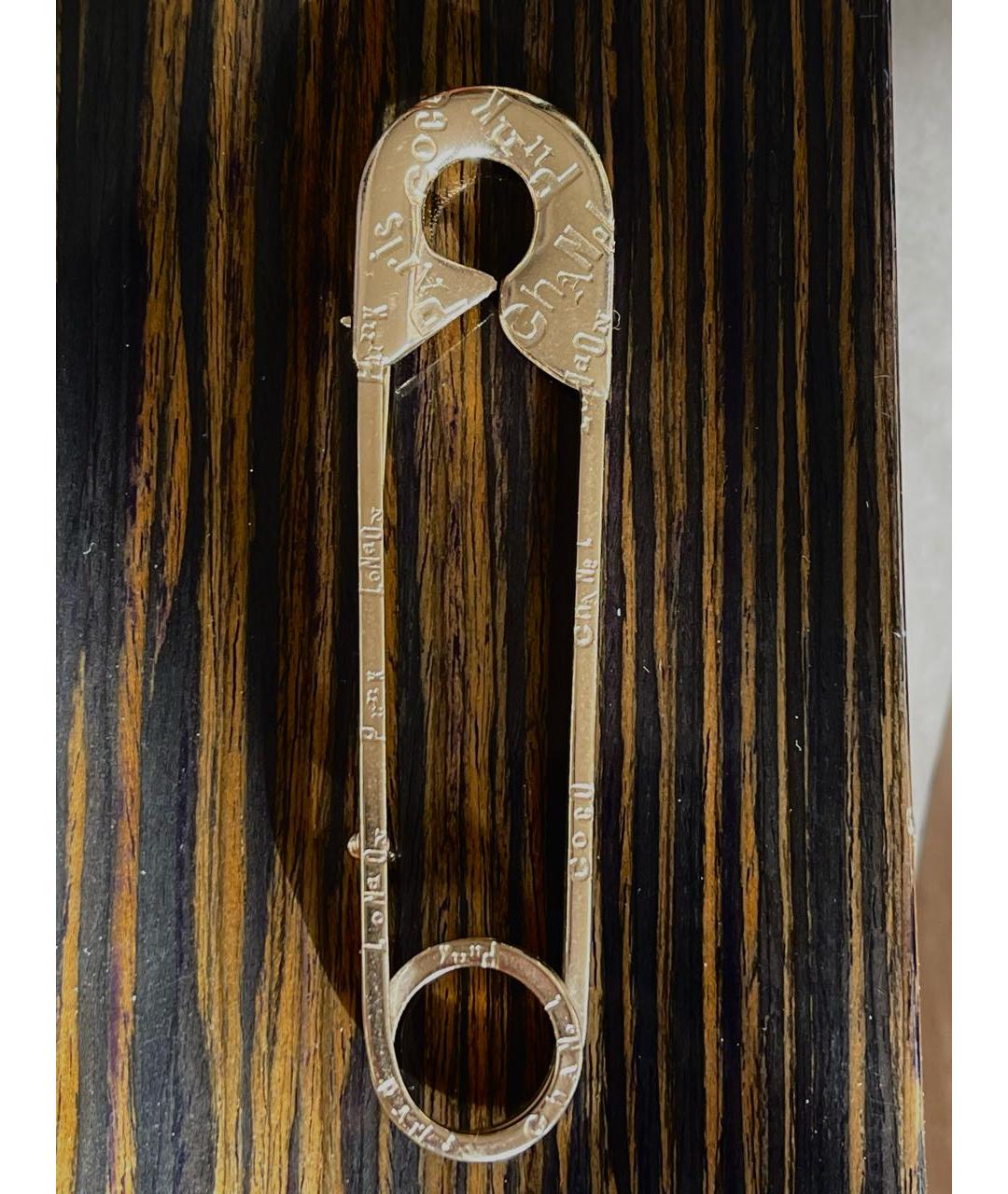 CHANEL Золотая металлическая булавка / брошь, фото 7