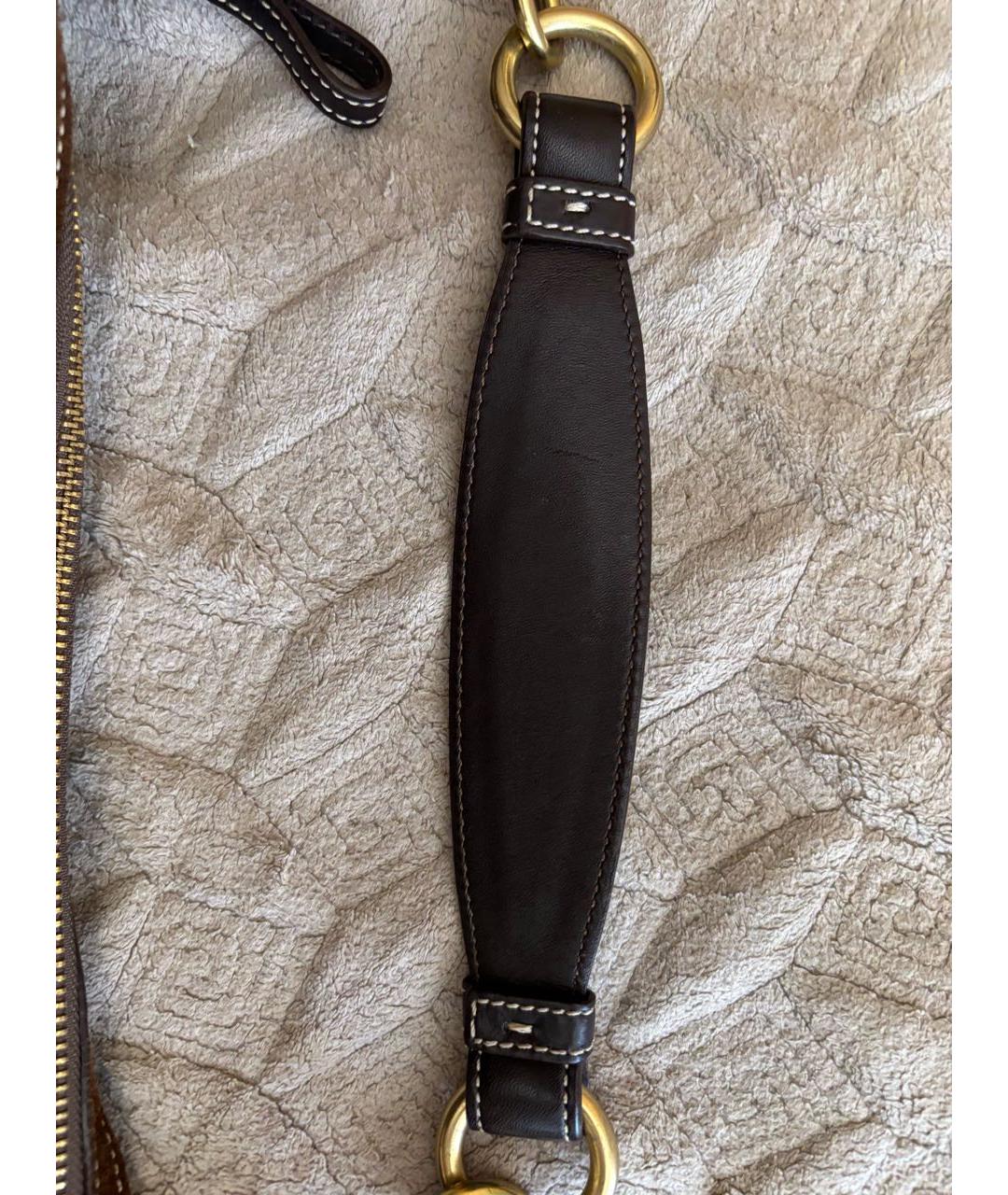 COACH Коричневая замшевая сумка через плечо, фото 7