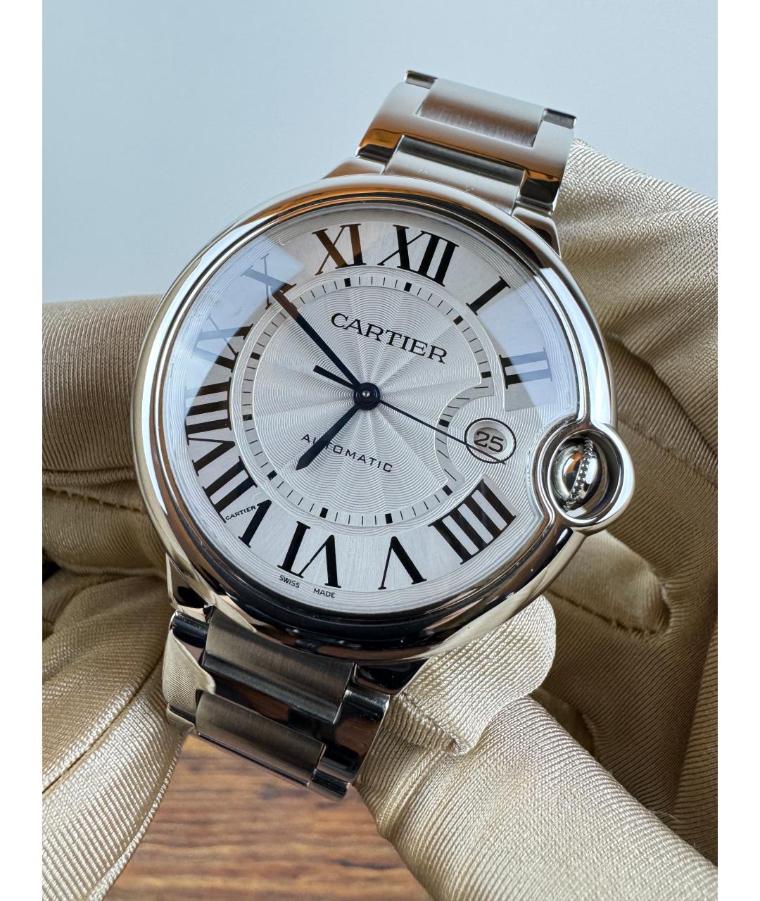 CARTIER Серые часы, фото 3