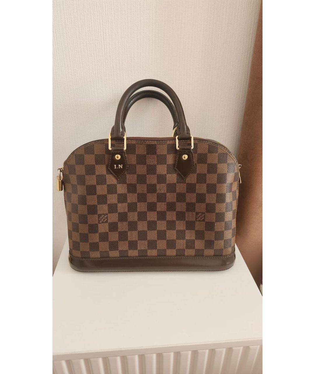 LOUIS VUITTON Коричневая сумка с короткими ручками, фото 9
