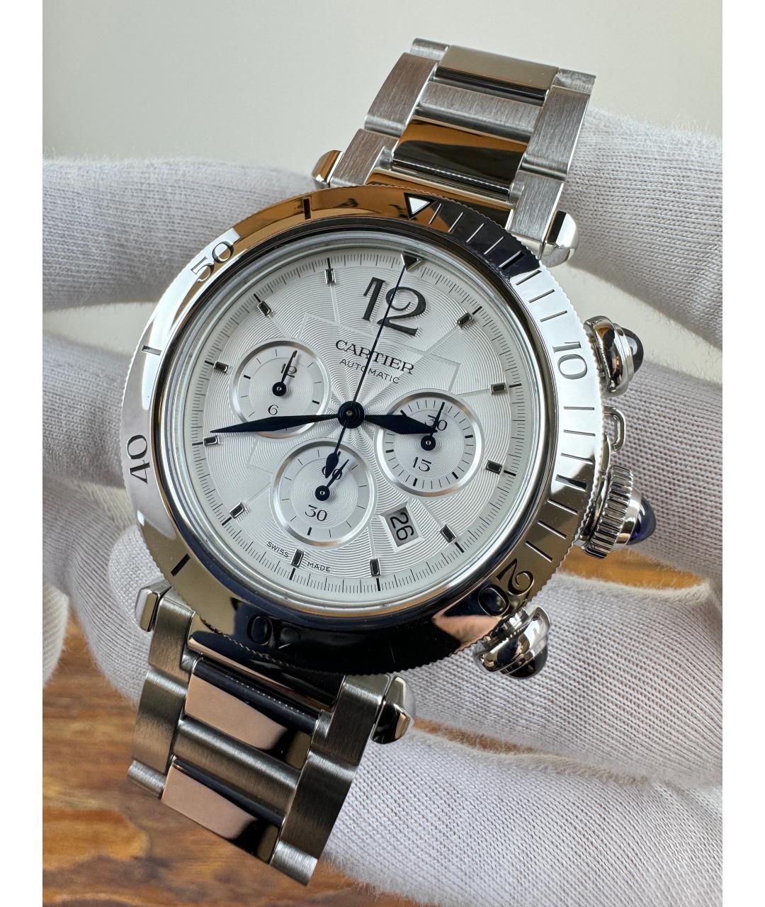 CARTIER Белые часы, фото 3
