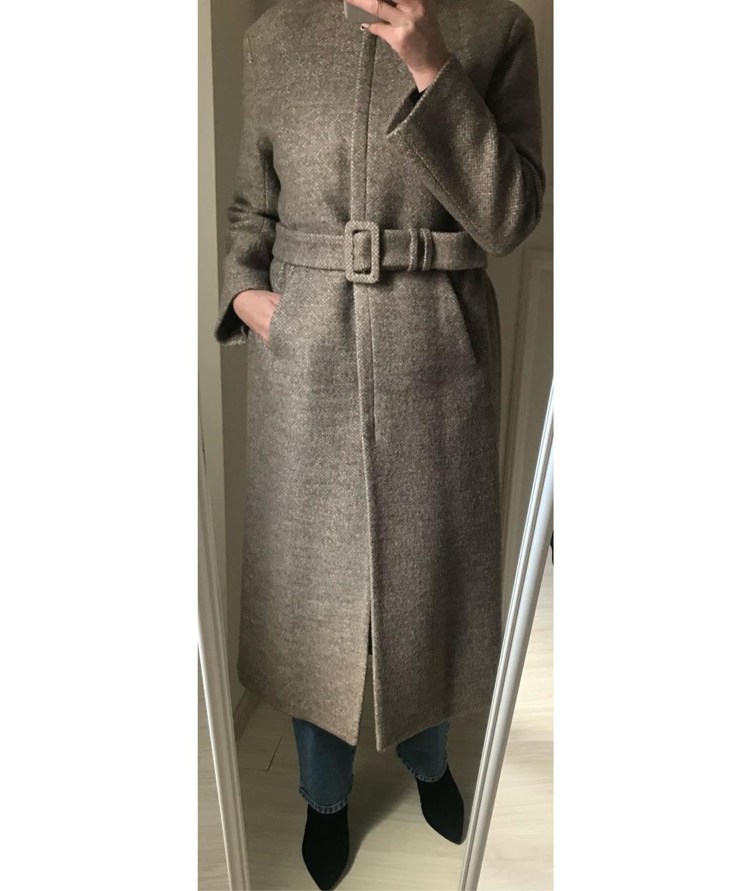 ACNE STUDIOS Коричневое шерстяное пальто, фото 7
