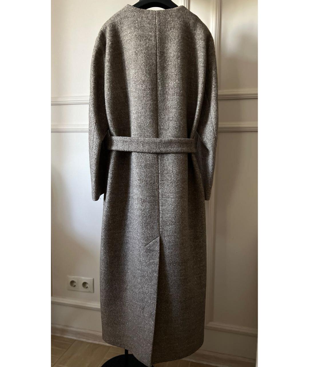 ACNE STUDIOS Коричневое шерстяное пальто, фото 3
