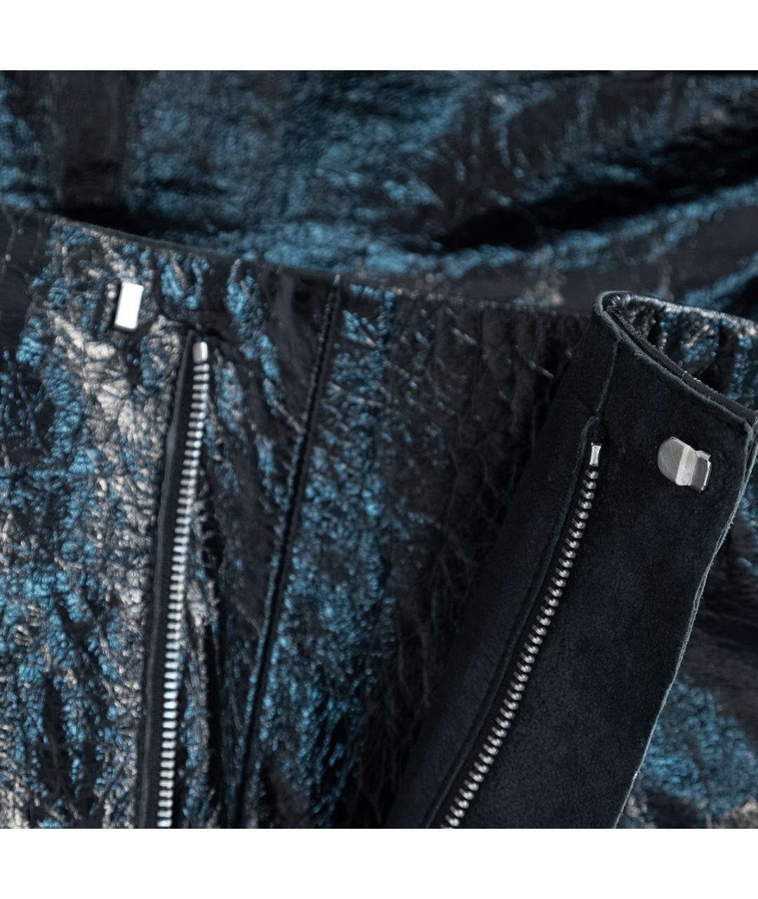 BALENCIAGA Черная кожаная юбка миди, фото 4