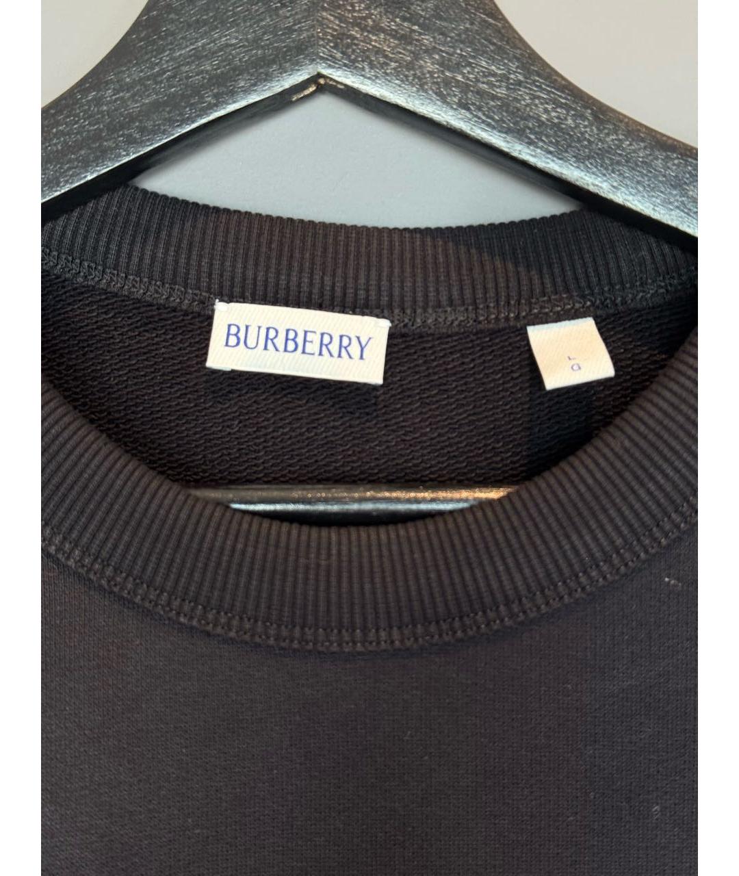BURBERRY Черный хлопковый джемпер / свитер, фото 3