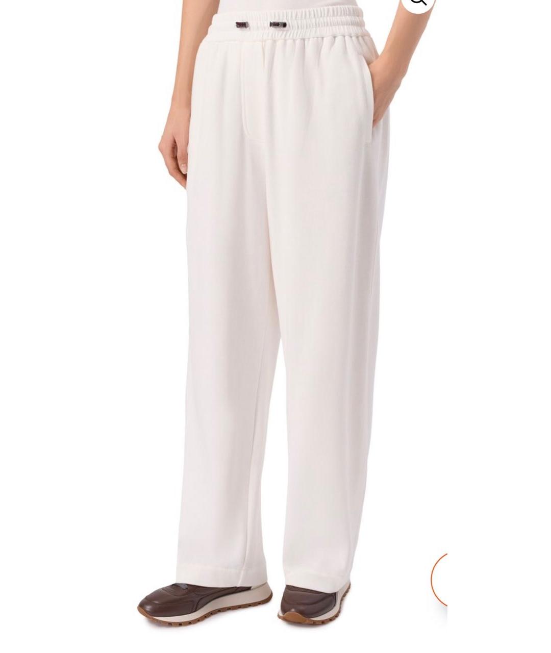 BRUNELLO CUCINELLI Белые хлопковые спортивные брюки и шорты, фото 3
