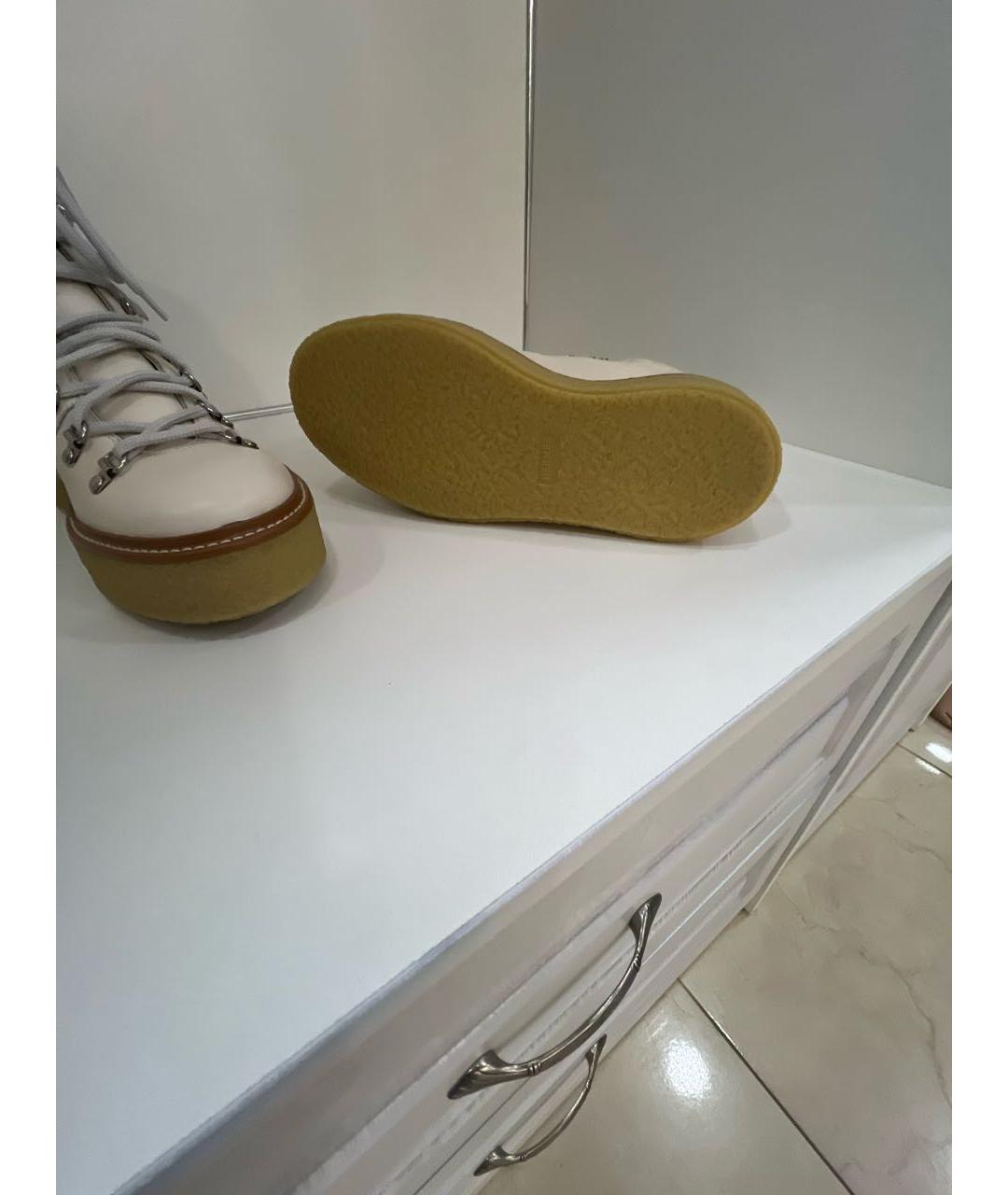 HERMES Белые кожаные ботинки, фото 6