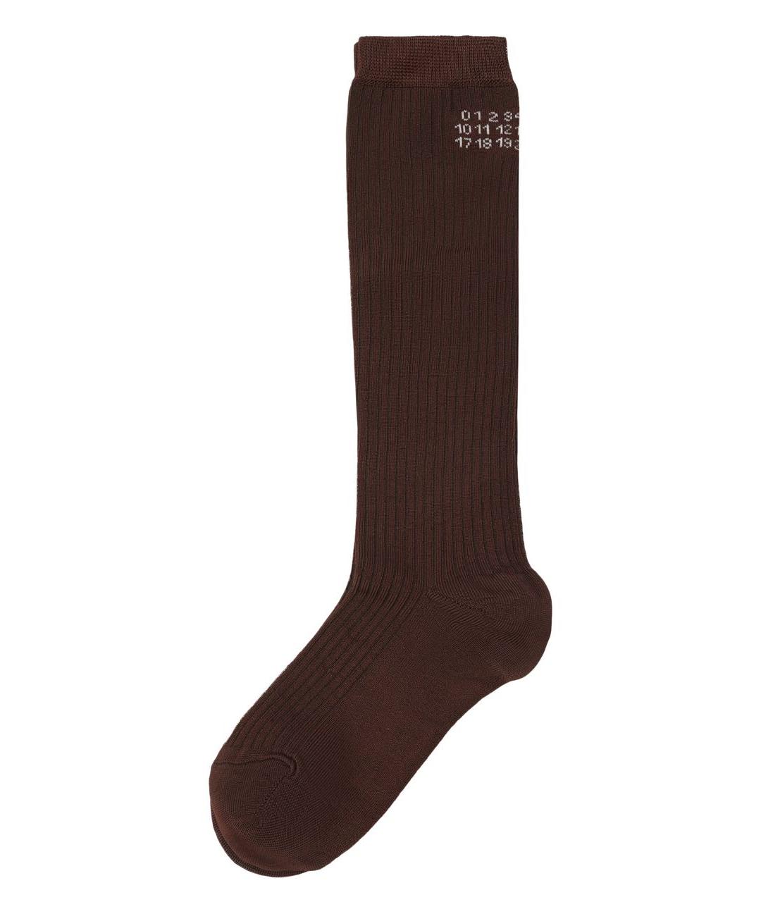 MM6 MAISON MARGIELA Коричневые носки, чулки и колготы, фото 1