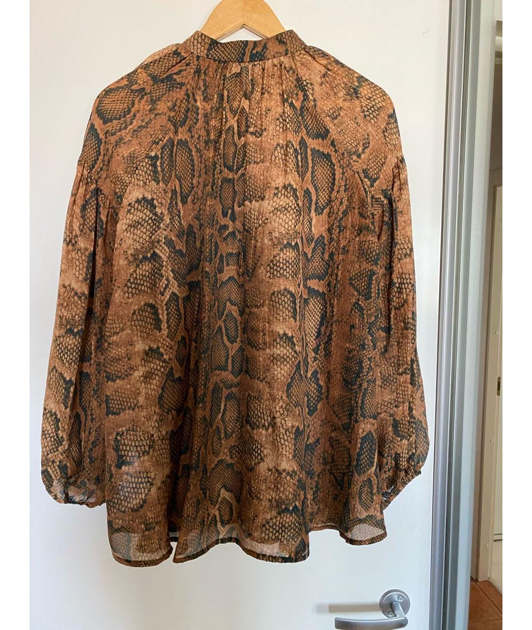 ESCADA Коричневая шелковая блузы, фото 2