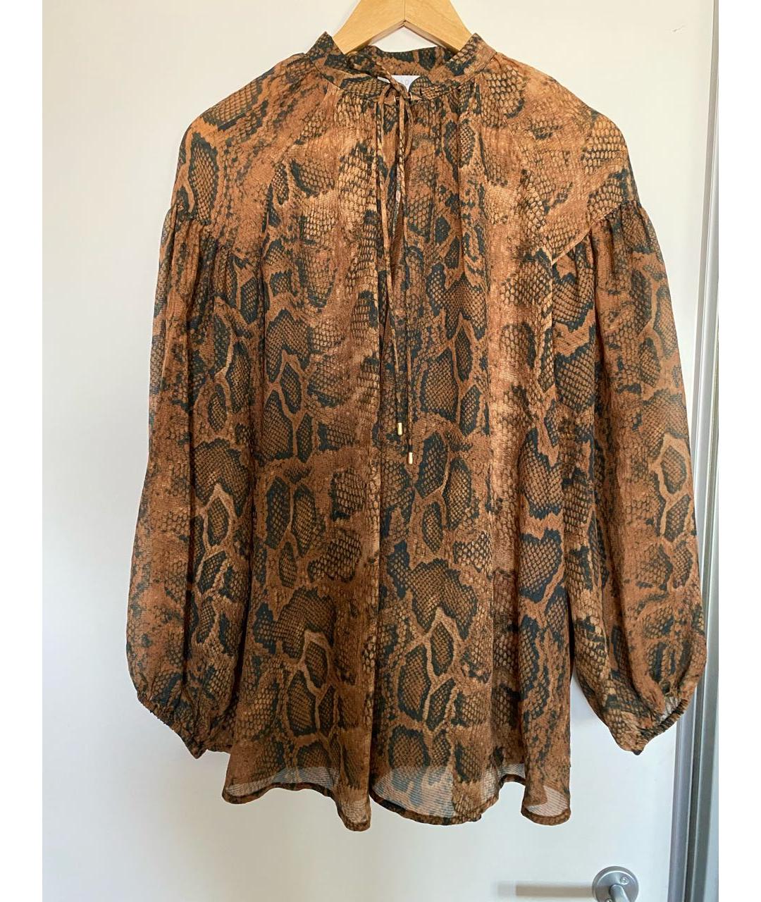 ESCADA Коричневая шелковая блузы, фото 8