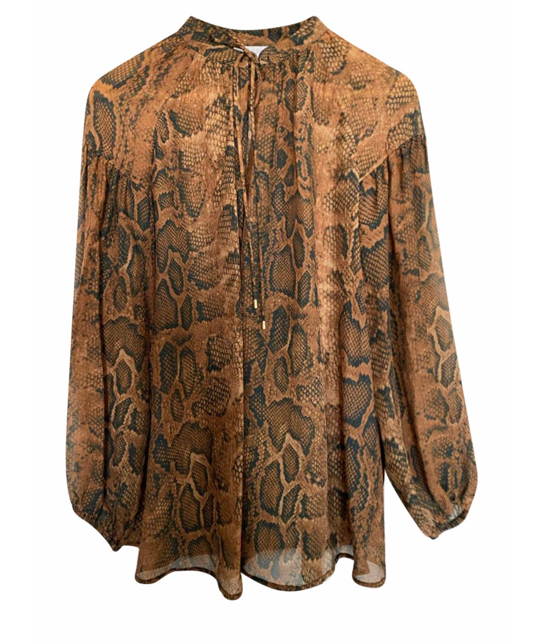 ESCADA Коричневая шелковая блузы, фото 1