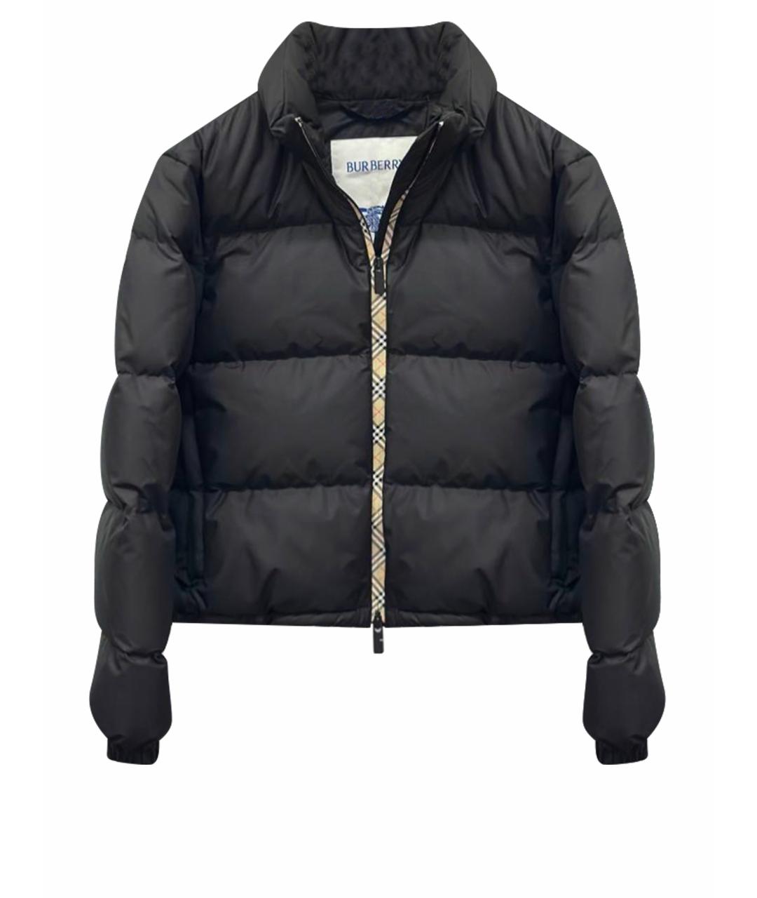 BURBERRY Черный полиэстеровый пуховик, фото 1