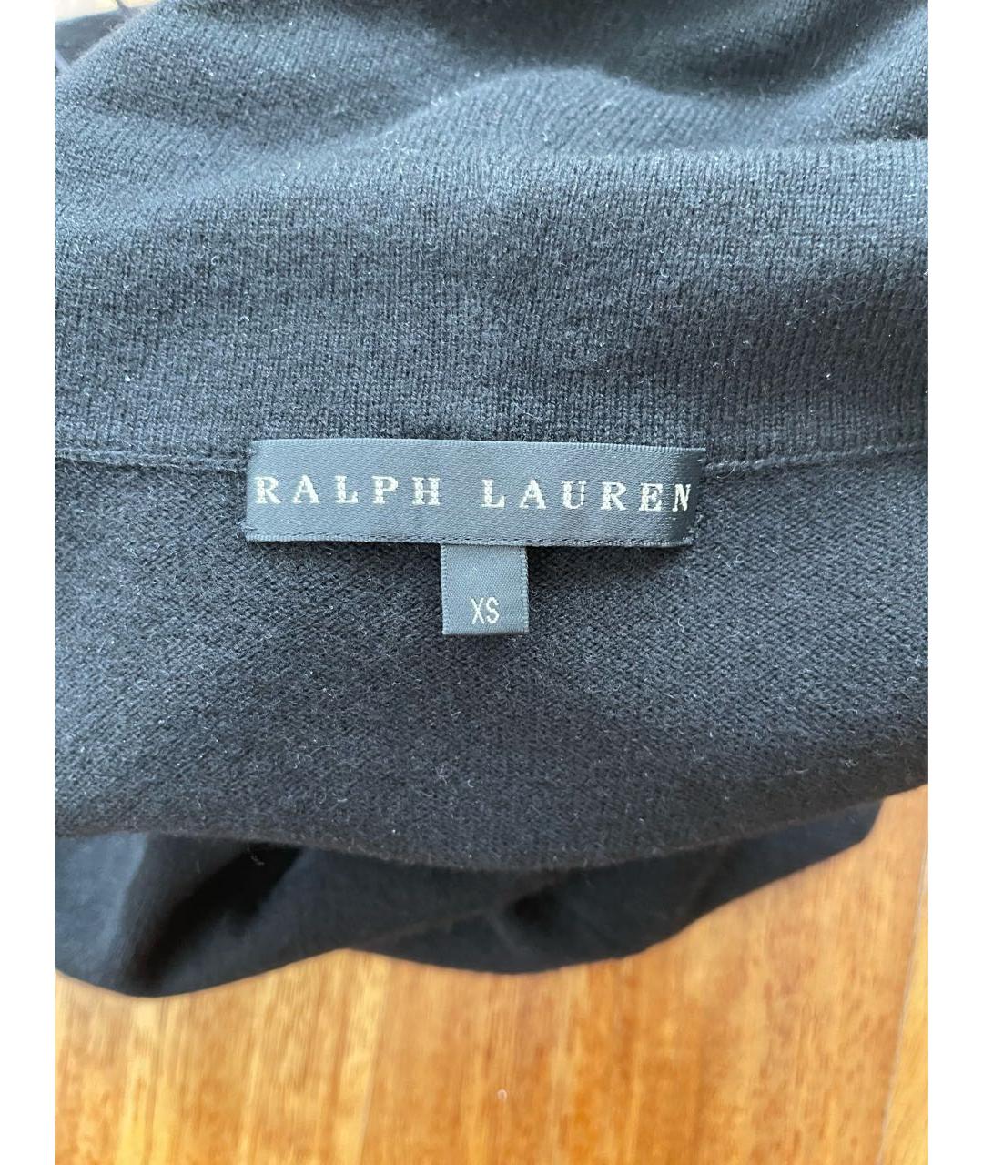 RALPH LAUREN Черное кашемировое повседневное платье, фото 3