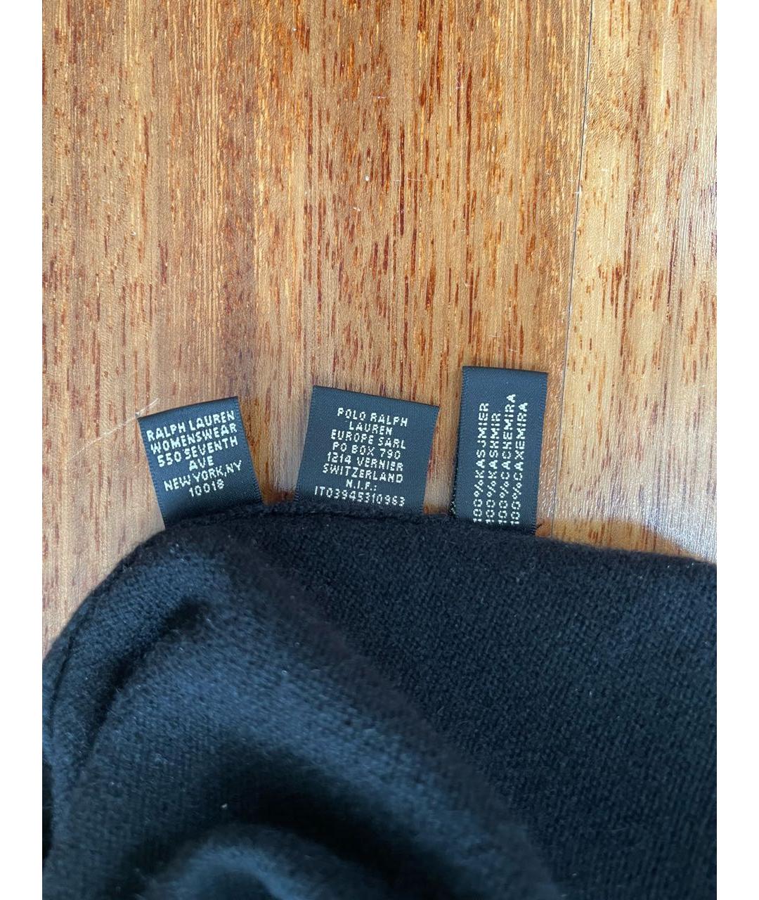 RALPH LAUREN Черное кашемировое повседневное платье, фото 4