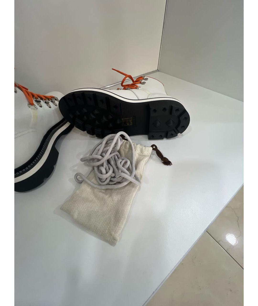 HERMES Белые кожаные ботинки, фото 7