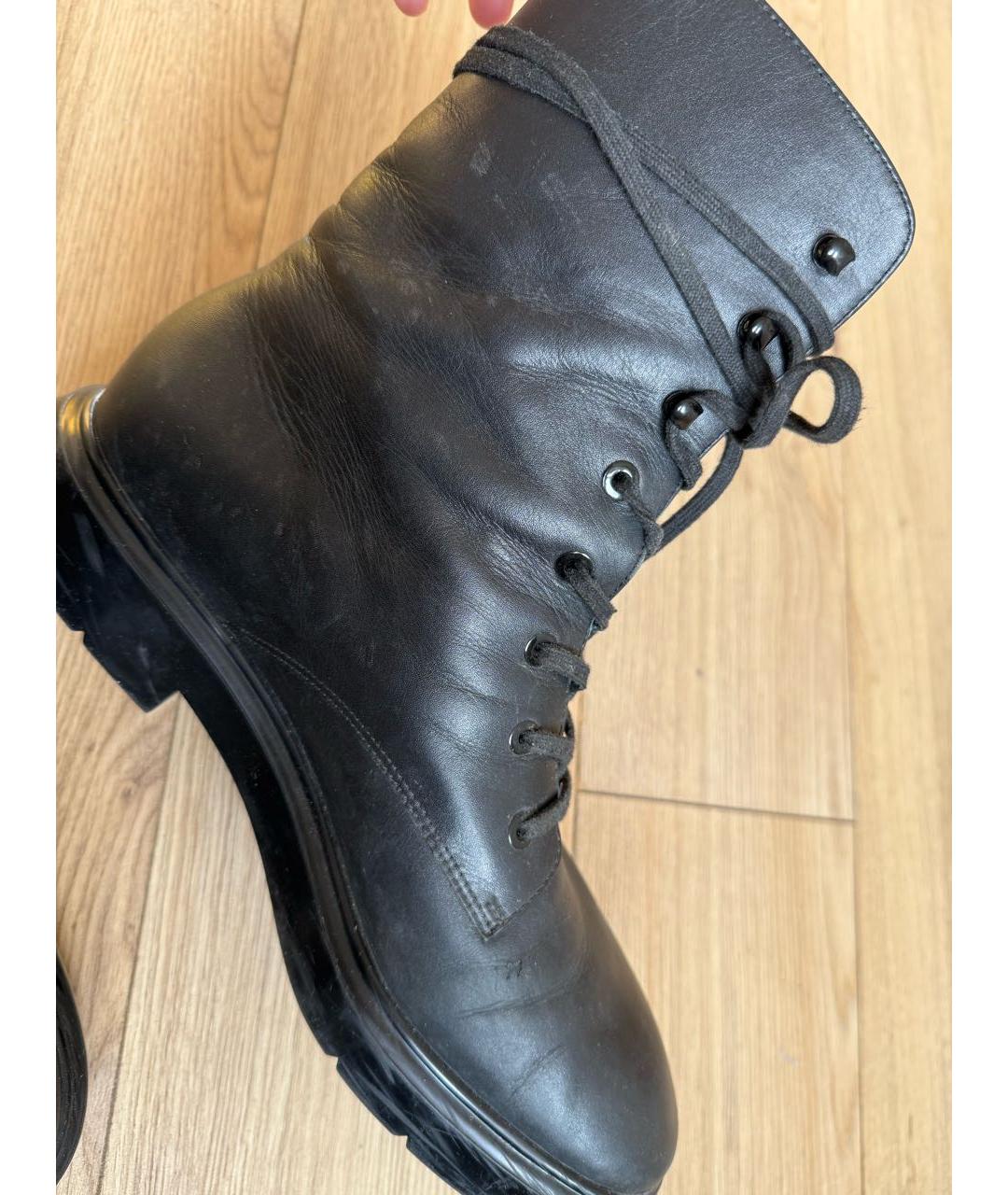 STUART WEITZMAN Черные кожаные ботинки, фото 7