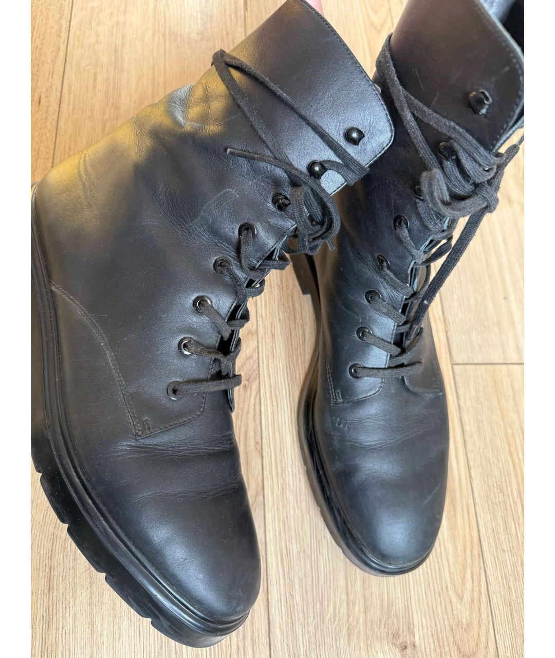 STUART WEITZMAN Черные кожаные ботинки, фото 6