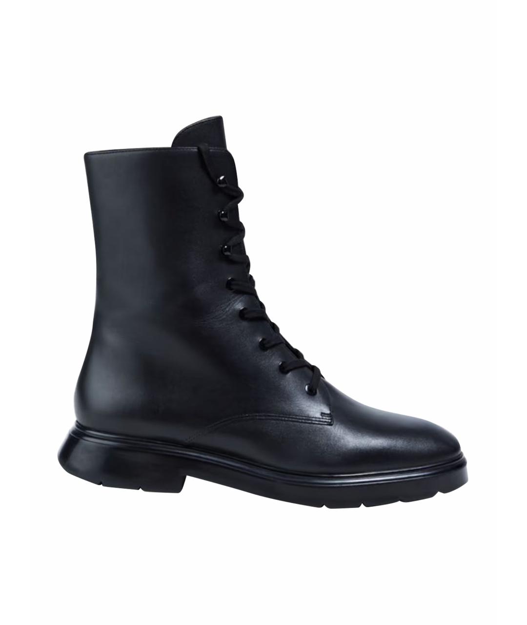 STUART WEITZMAN Черные кожаные ботинки, фото 1
