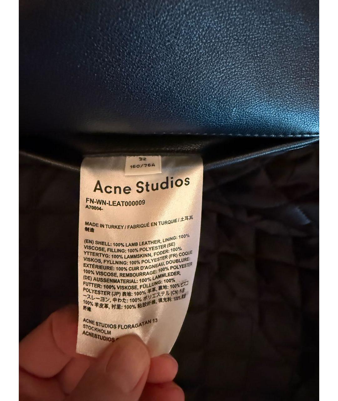 ACNE STUDIOS Черная кожаная куртка, фото 5