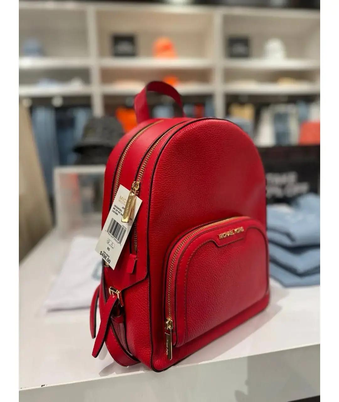 MICHAEL KORS Красный кожаный рюкзак, фото 2