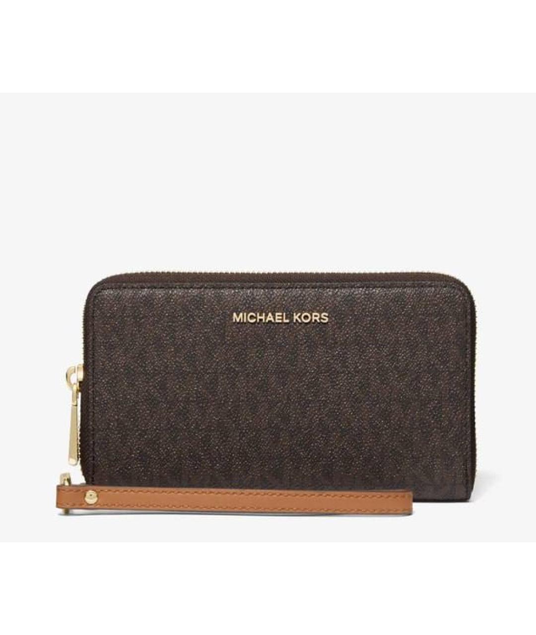 MICHAEL KORS Коричневый кожаный кошелек, фото 6