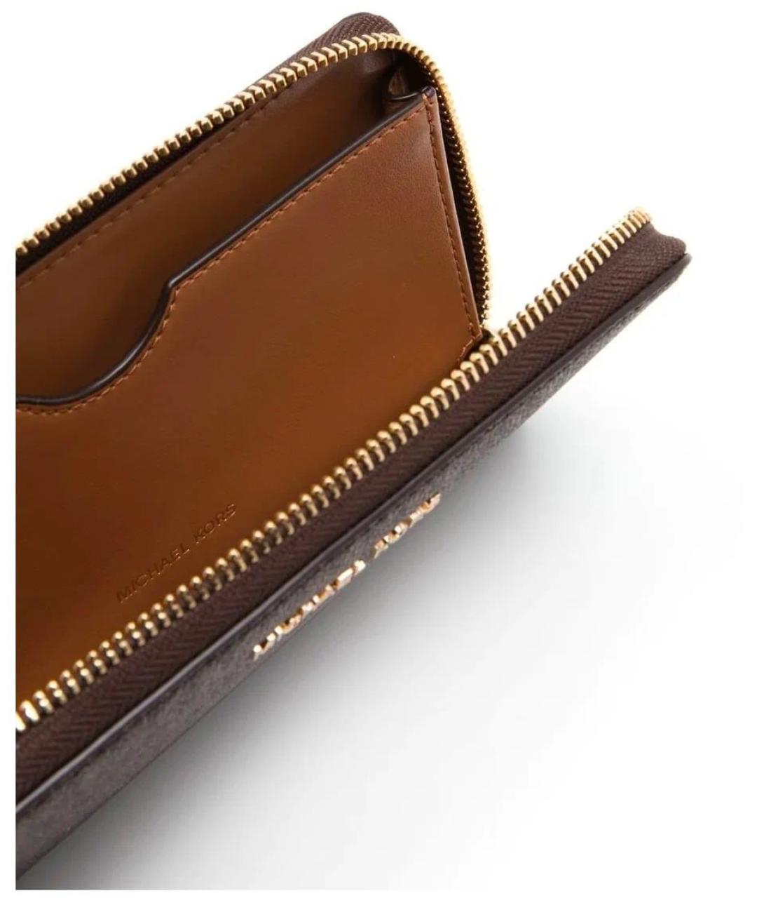 MICHAEL KORS Коричневый кожаный кошелек, фото 3