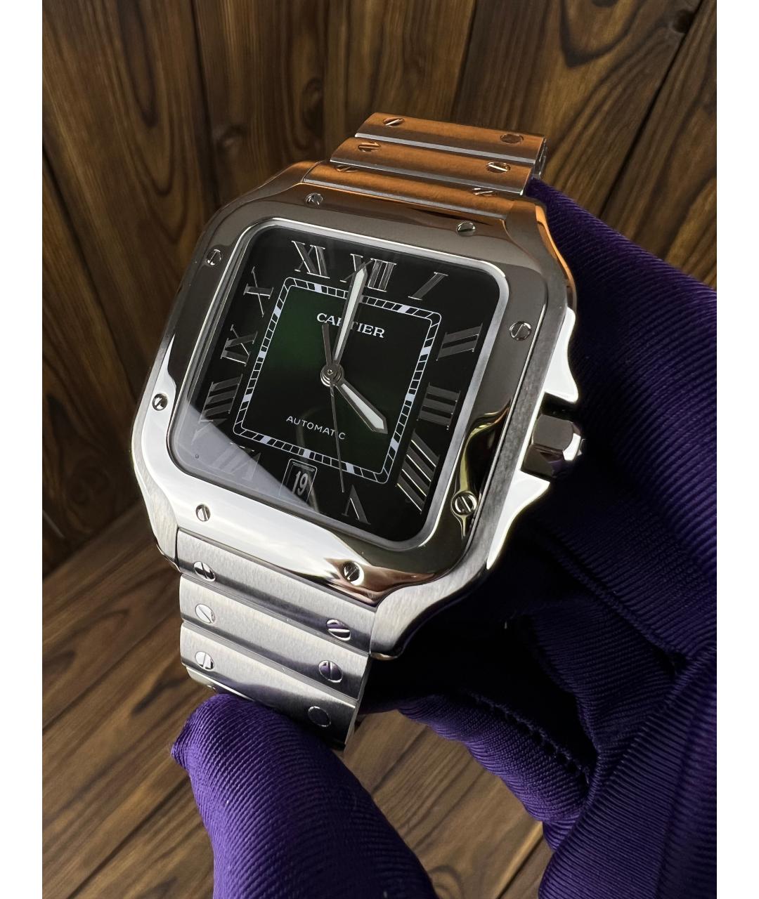 CARTIER Зеленые часы, фото 4
