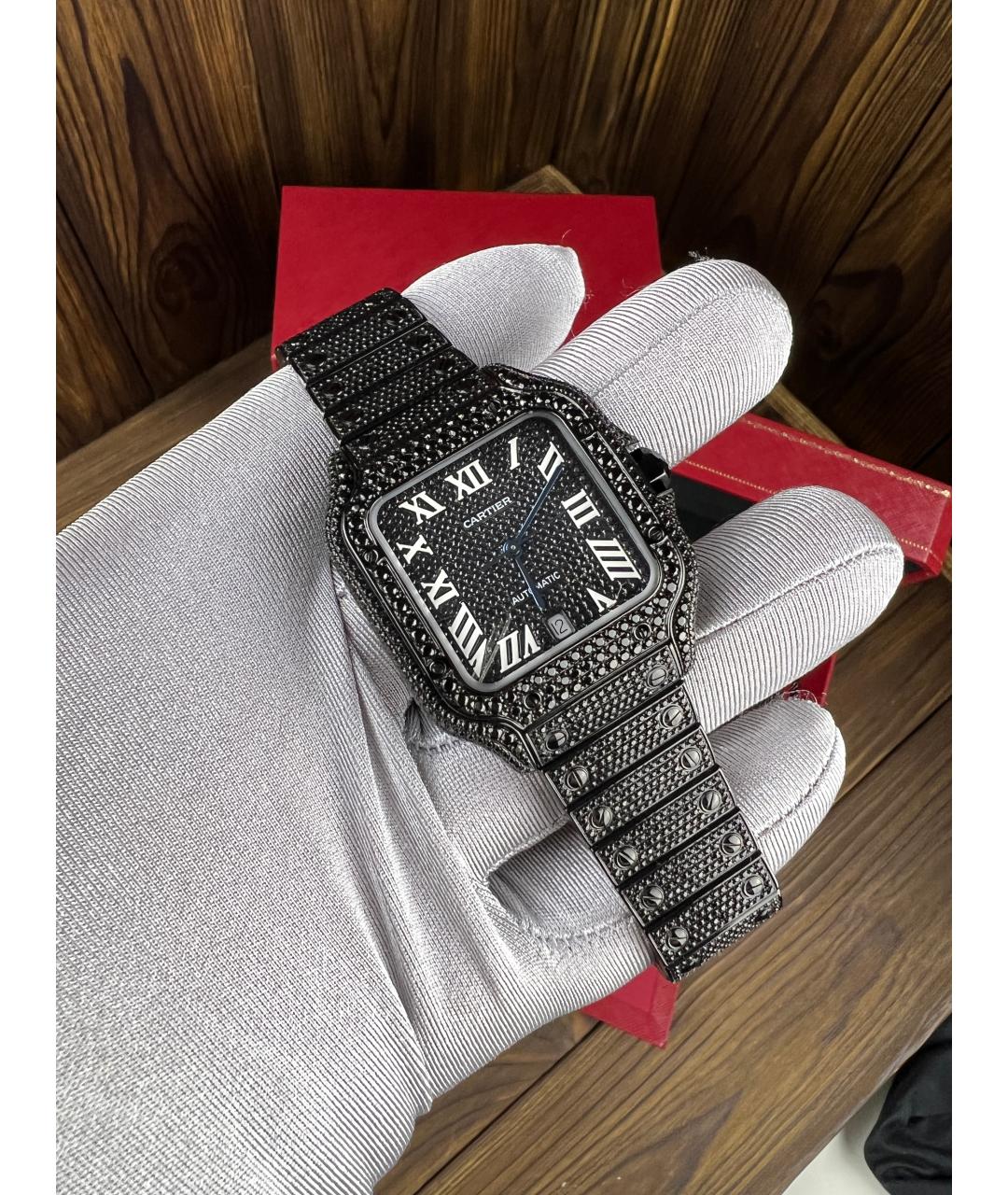 CARTIER Черные часы, фото 3