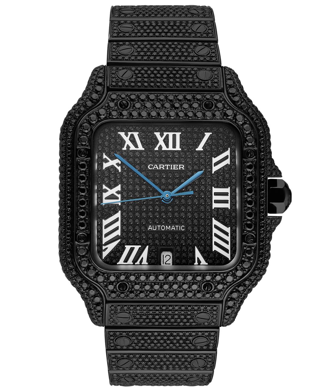 CARTIER Черные часы, фото 1