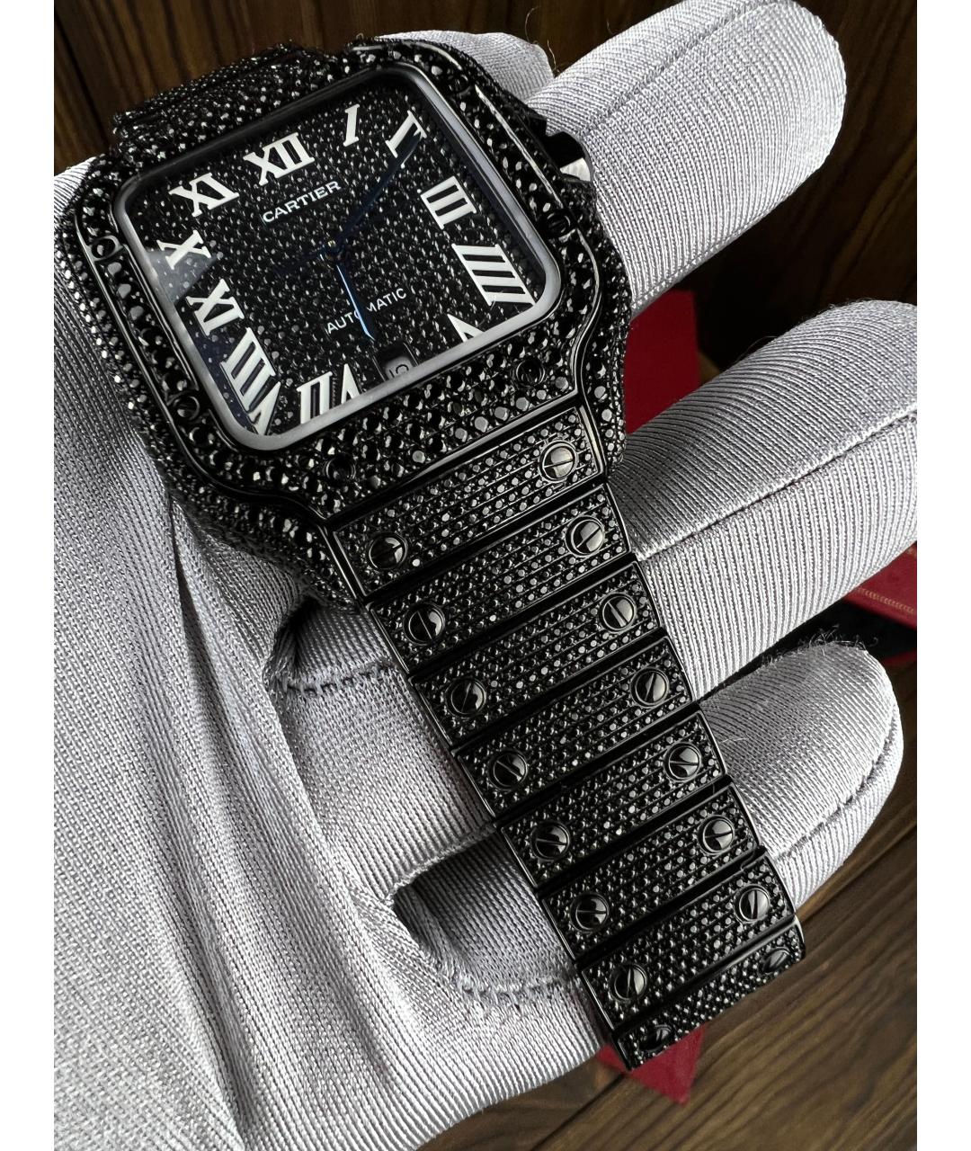 CARTIER Черные часы, фото 4