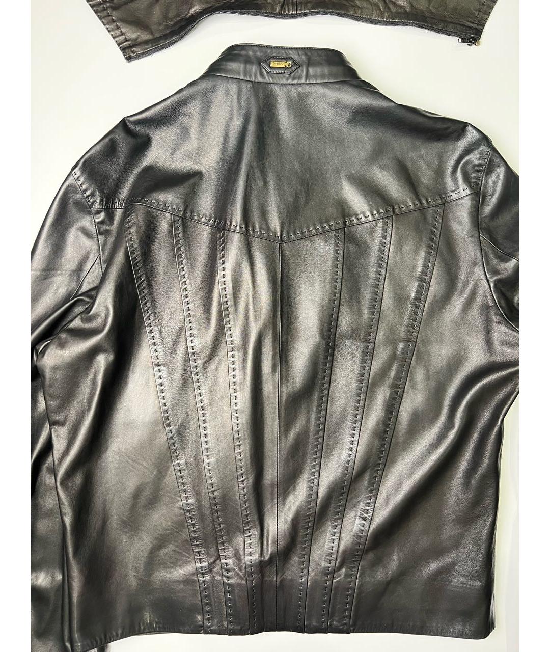 ZILLI Черная кожаная куртка, фото 6