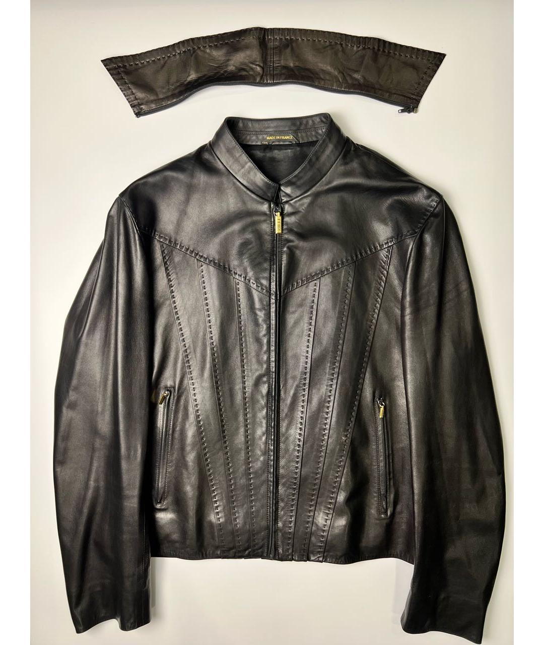 ZILLI Черная кожаная куртка, фото 4