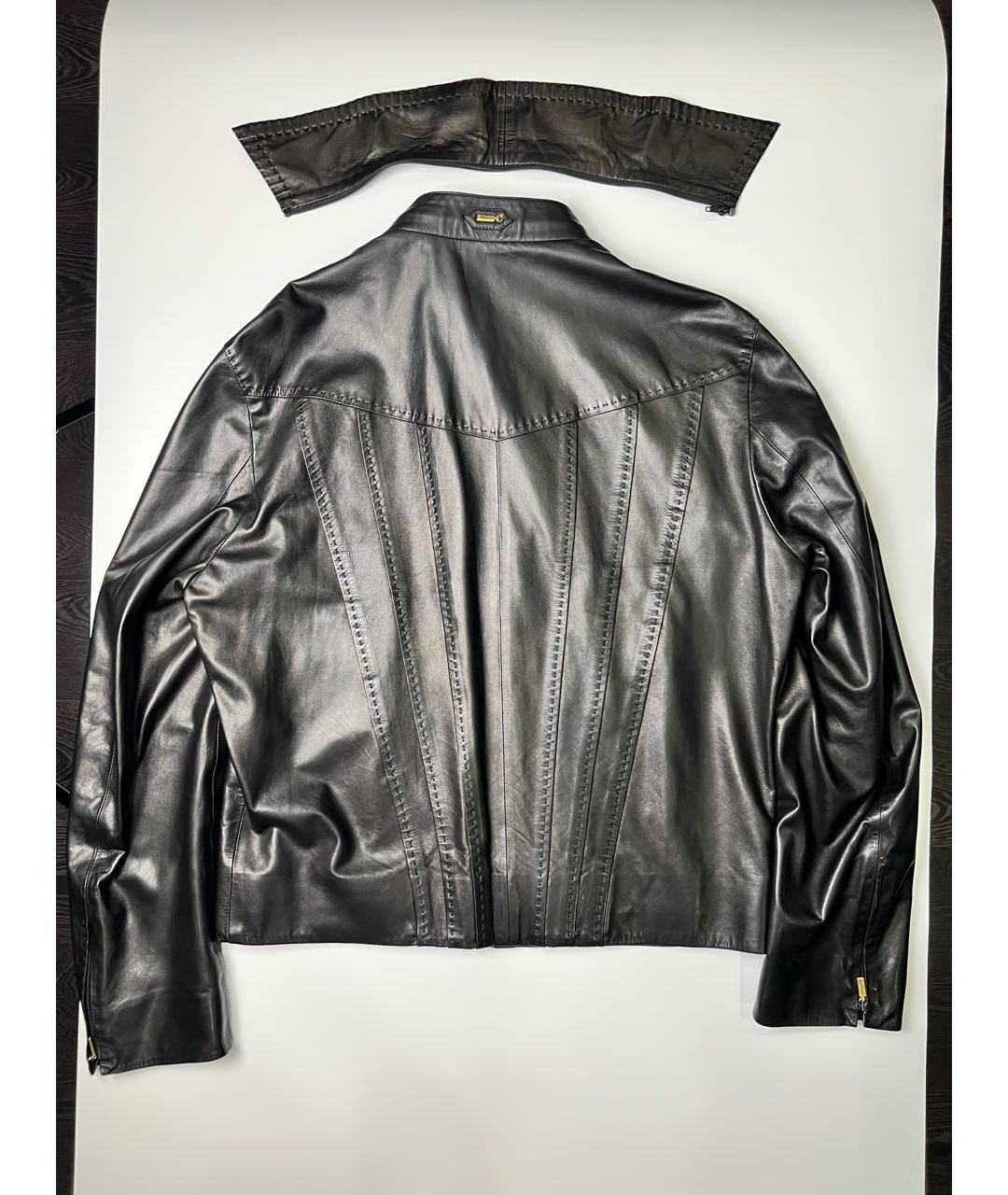 ZILLI Черная кожаная куртка, фото 2