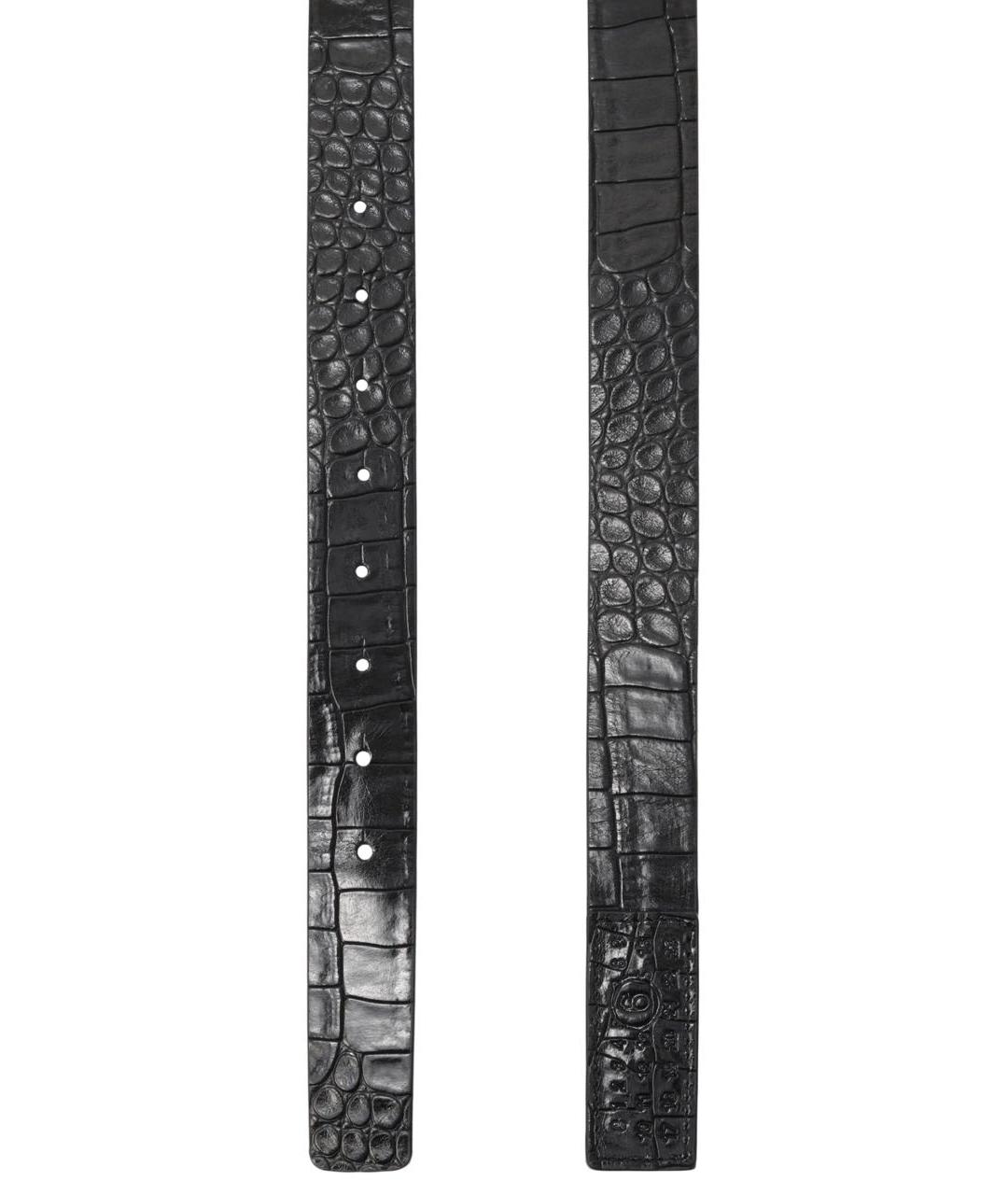 MM6 MAISON MARGIELA Черный кожаный ремень, фото 3