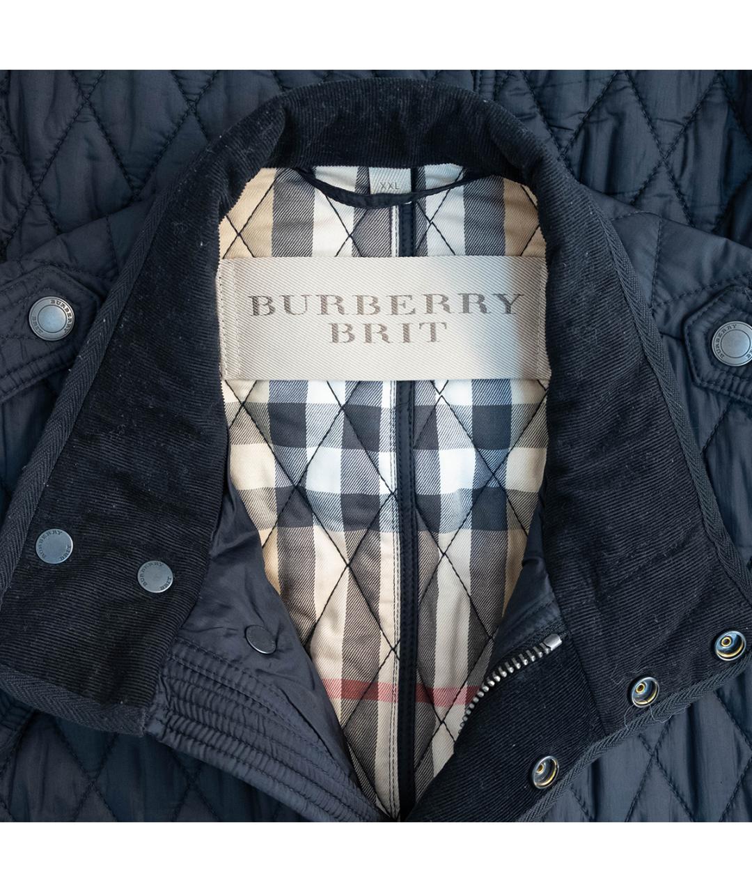 BURBERRY BRIT Темно-синяя полиамидовая куртка, фото 3