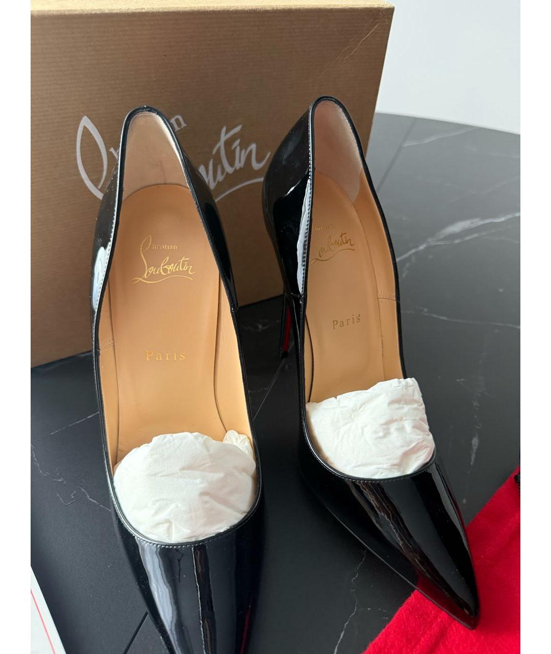 CHRISTIAN LOUBOUTIN Черные туфли из лакированной кожи, фото 7