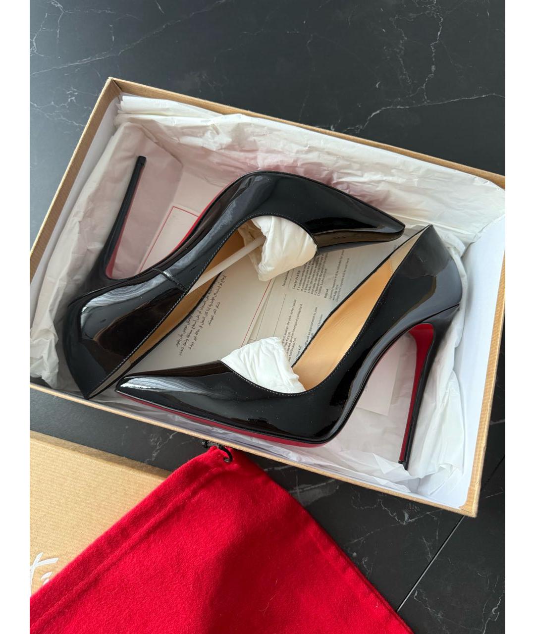 CHRISTIAN LOUBOUTIN Черные туфли из лакированной кожи, фото 5