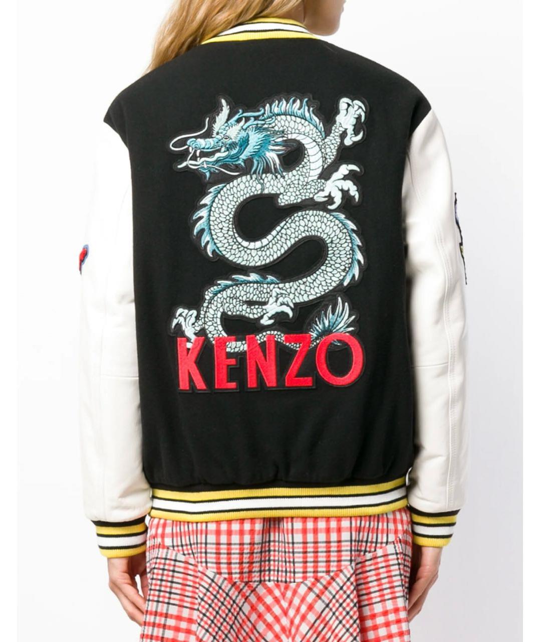 KENZO Черная шерстяная куртка, фото 2