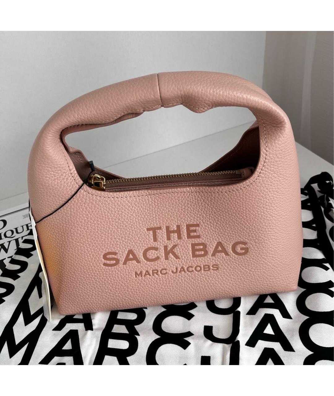MARC JACOBS Розовая кожаная сумка с короткими ручками, фото 2
