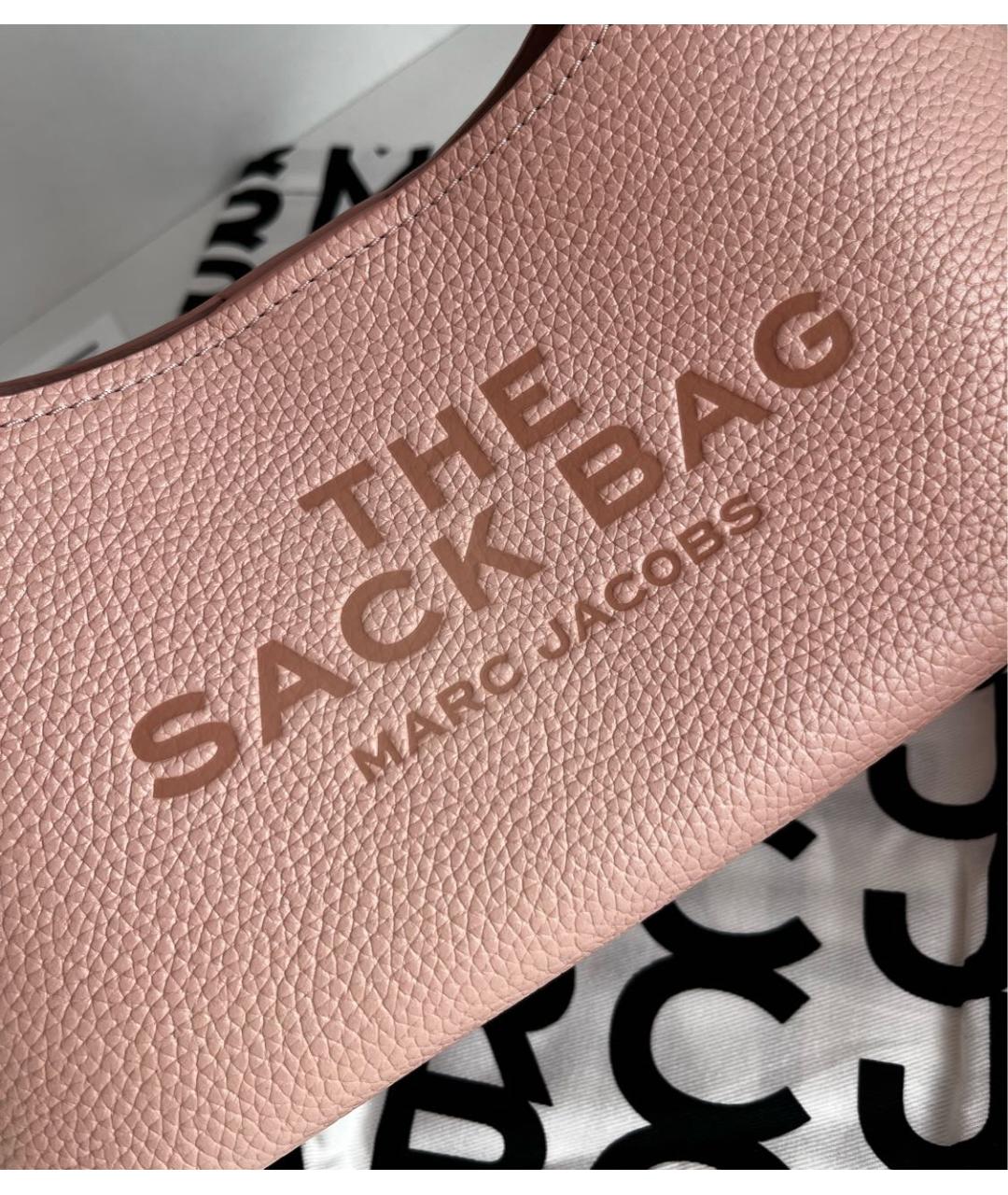 MARC JACOBS Розовая кожаная сумка с короткими ручками, фото 8