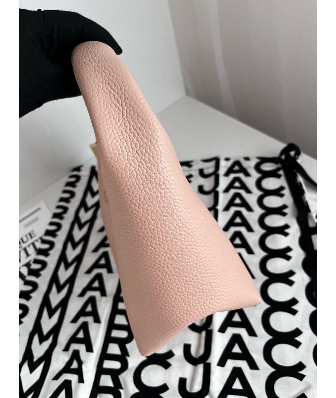 MARC JACOBS Розовая кожаная сумка с короткими ручками, фото 7